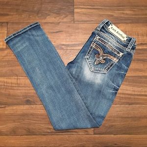 Rock Revival Charon Fleur de Lis Embellished Jeans